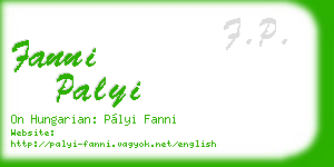 fanni palyi business card